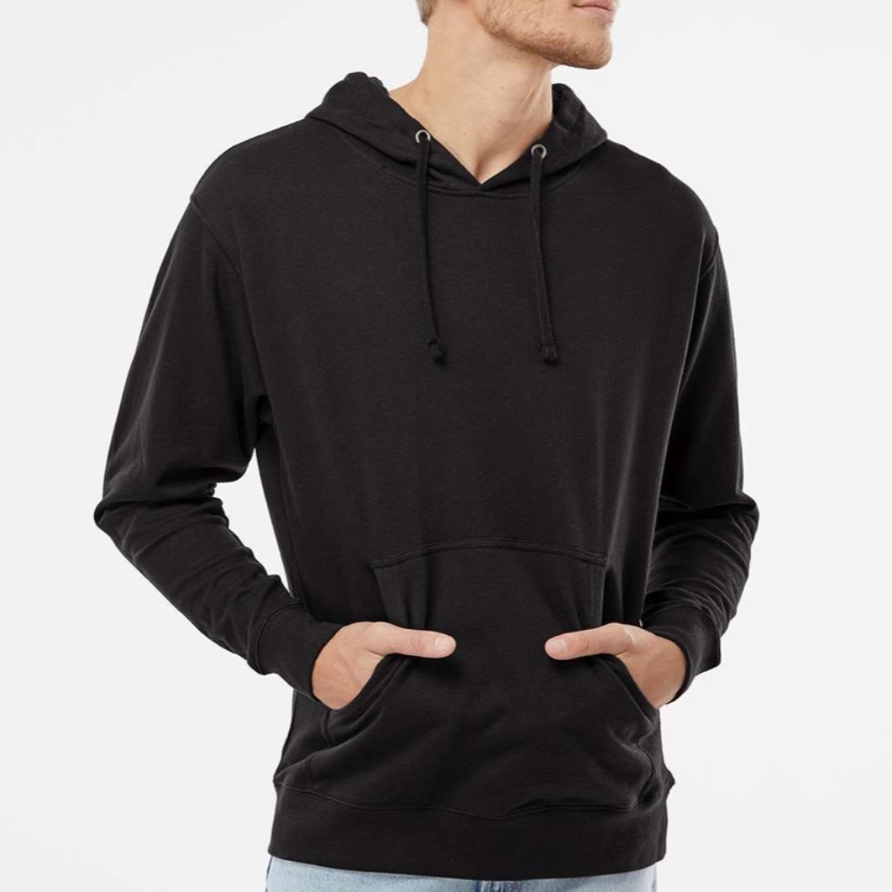 Independent Trading Co Black Hooded Sweatshirt NEW